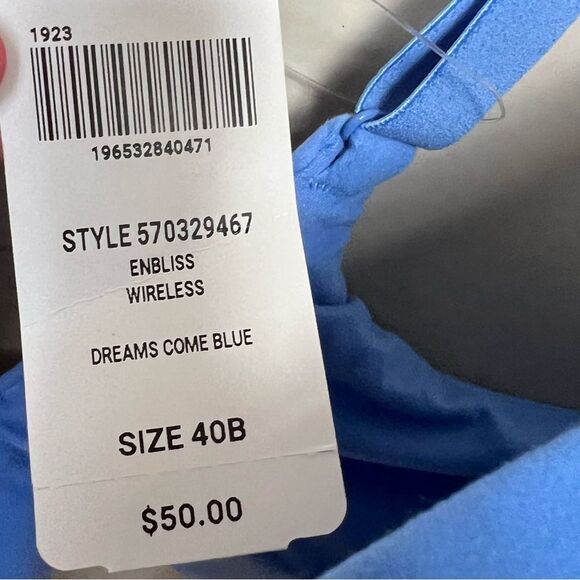 SOMA Enbliss Wireless Bra Dreams Come Blue NEW NWT RETAIL $50.00 Size 40B - Picture 4 of 7